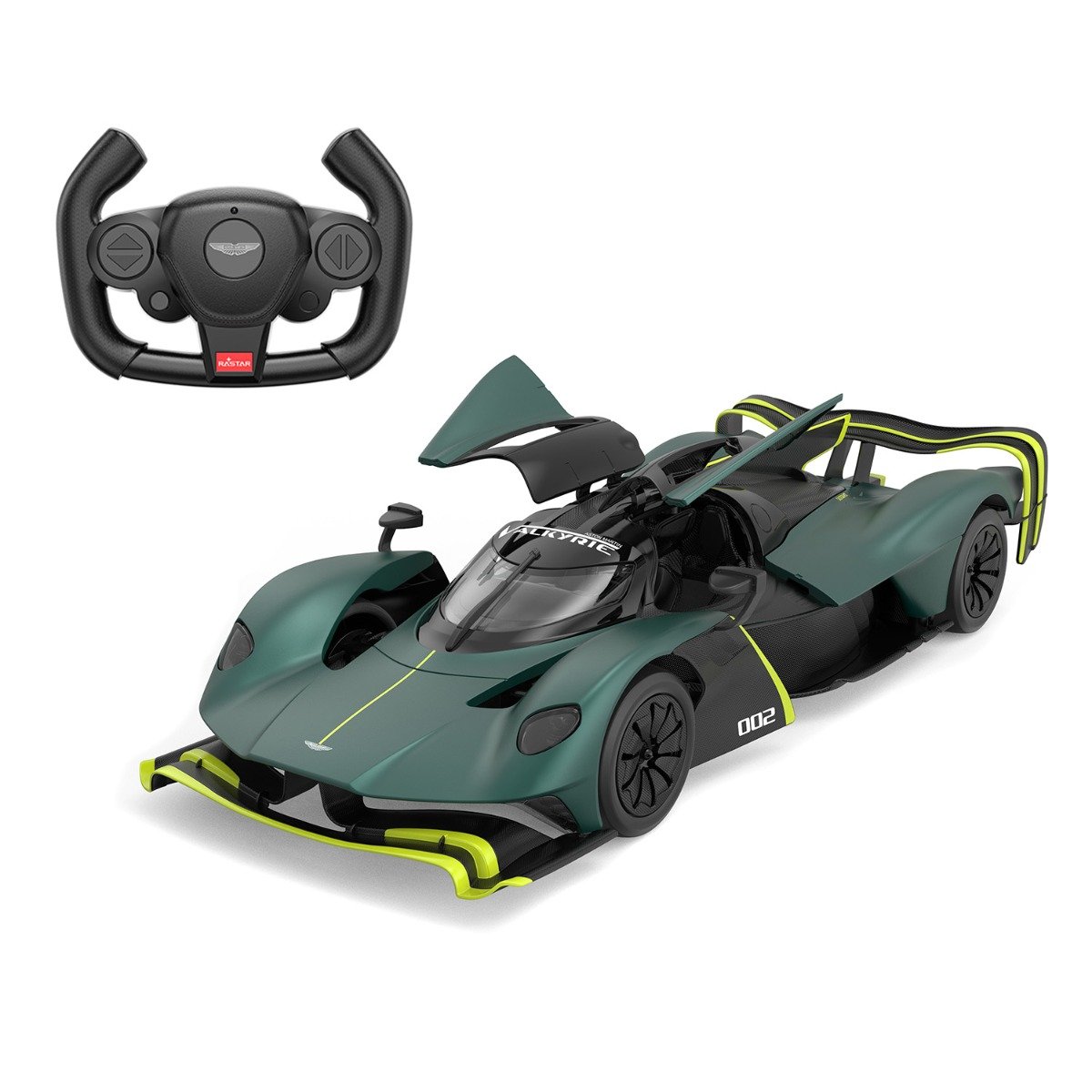 Masina cu telecomanda, Rastar, Aston Martin Valkyrie Amr Pro, Verde inchis, 1:14