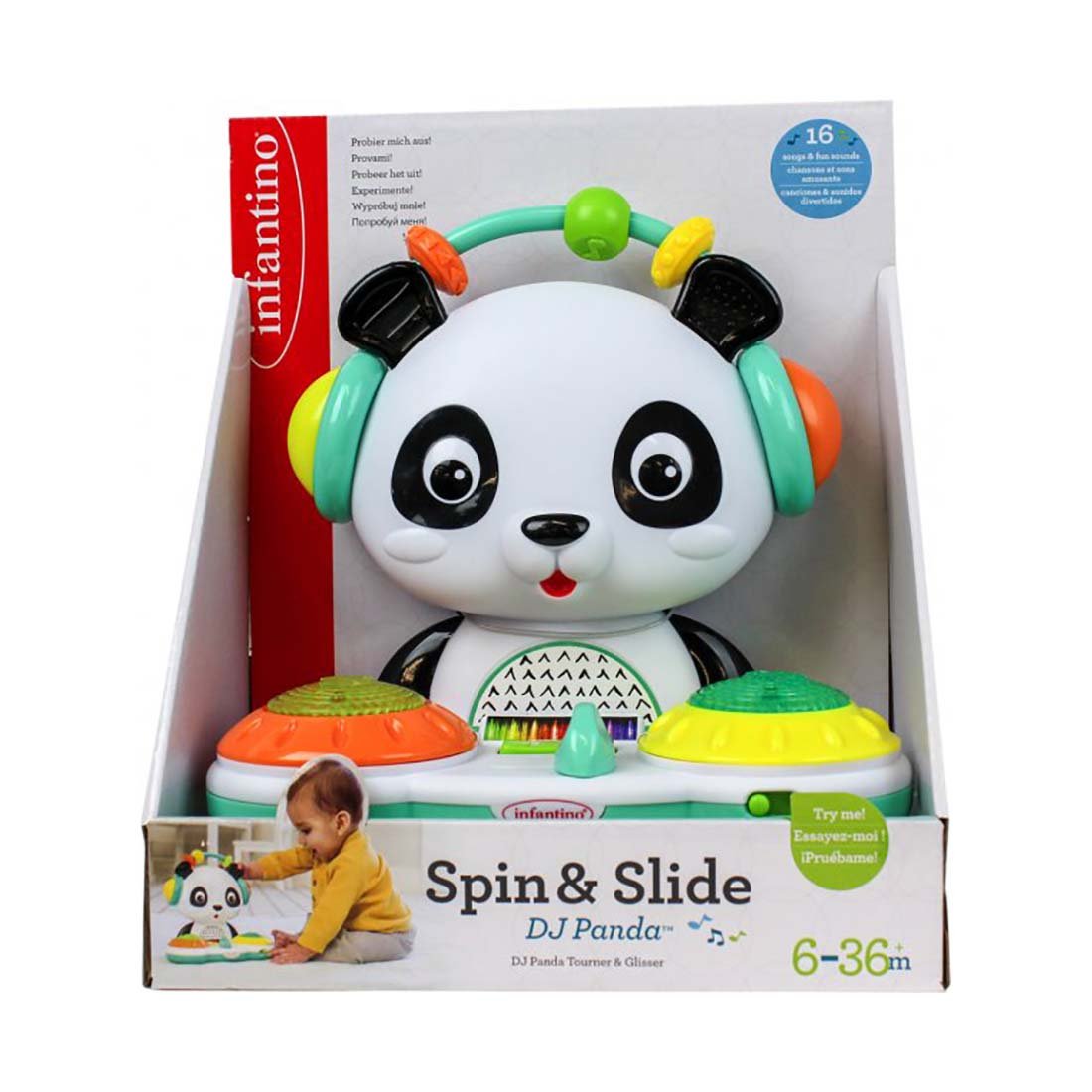 Jucarie bebelusi B Kids, DJ Panda, Spin & Slide B Kids