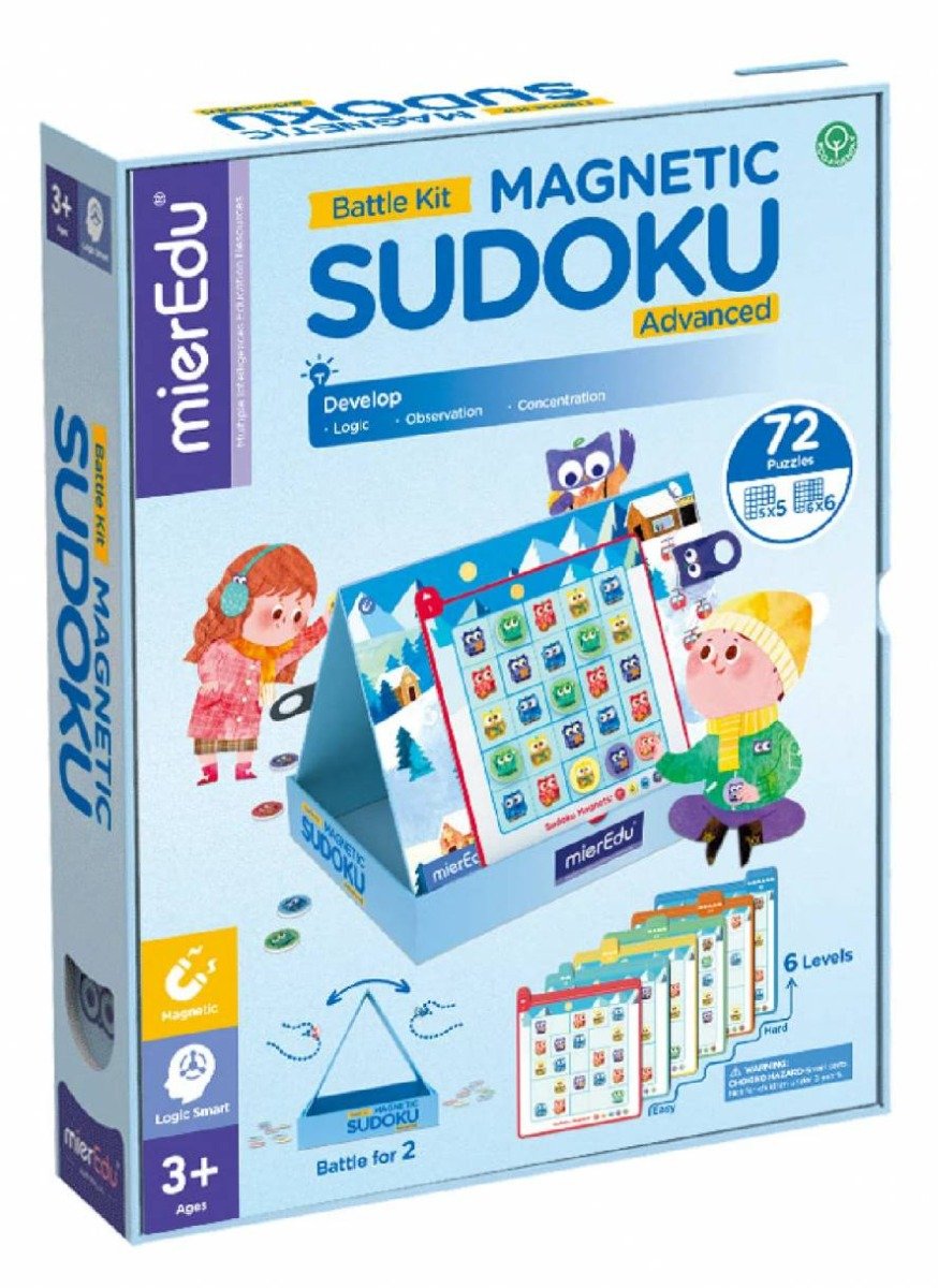 Joc de societate, mierEdu, Sudoku magnetic, Battle Kit, 2 jucatori