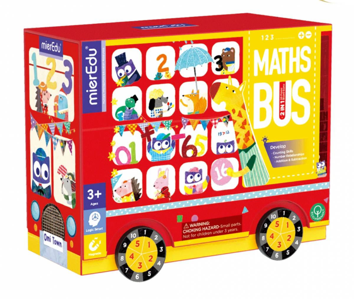 Joc educativ 2 in 1, mierEdu, Autobuzul matematic