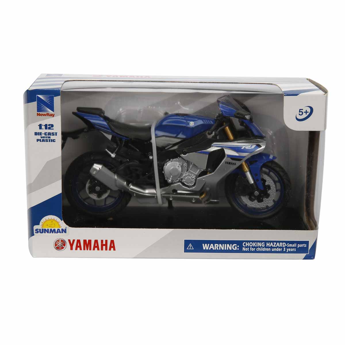 Motocicleta metalica, New Ray, Yamaha YZF-R1 2016, Albastru, 1:12