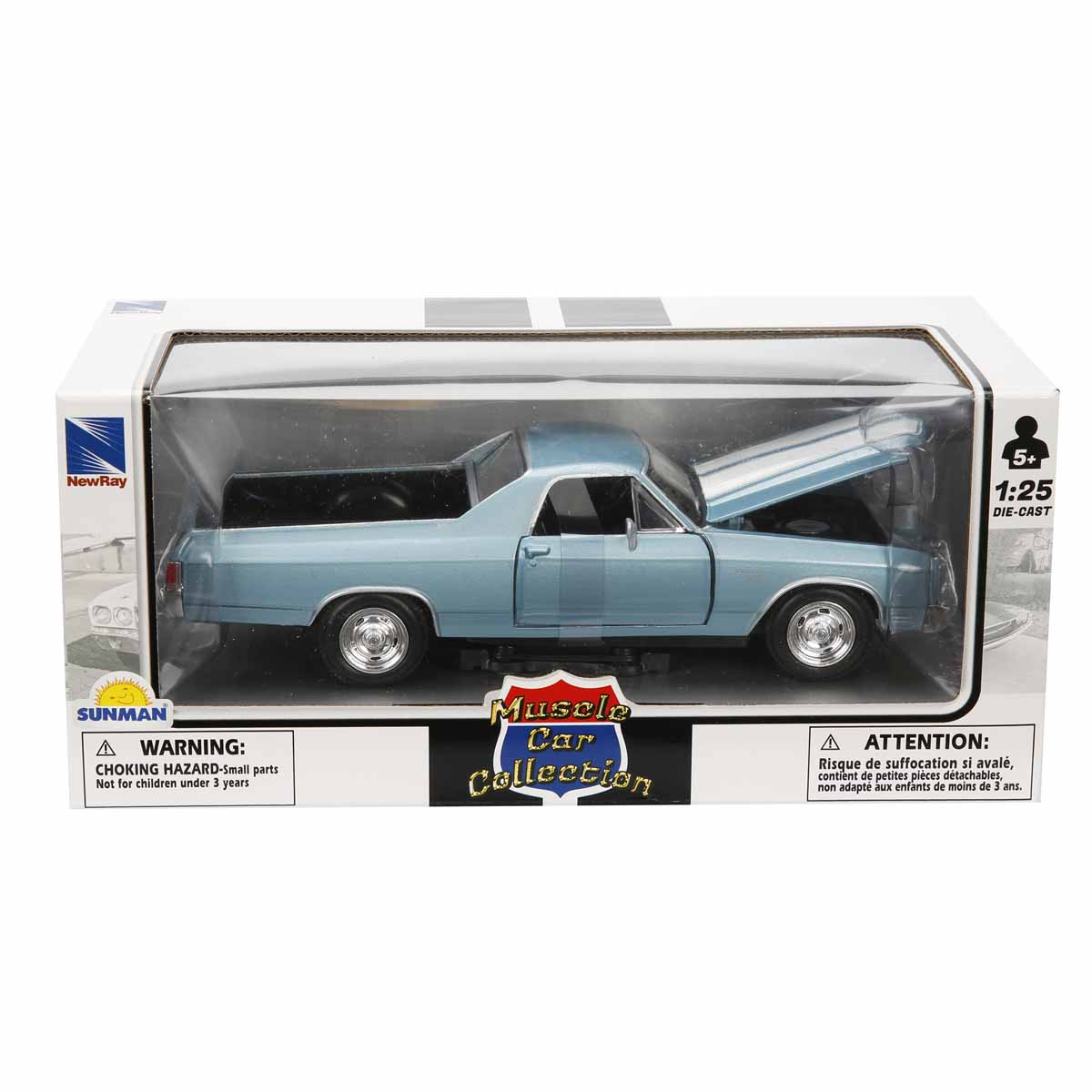 Masina metalica, New Ray, 1962 Chevrolet Impala SS, Blue, 1:25