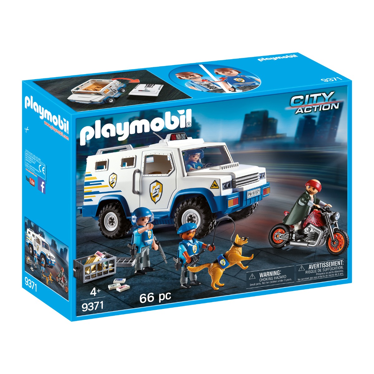 Set Playmobil City Action – Masina de politie blindata (9371) noriel.ro imagine noua