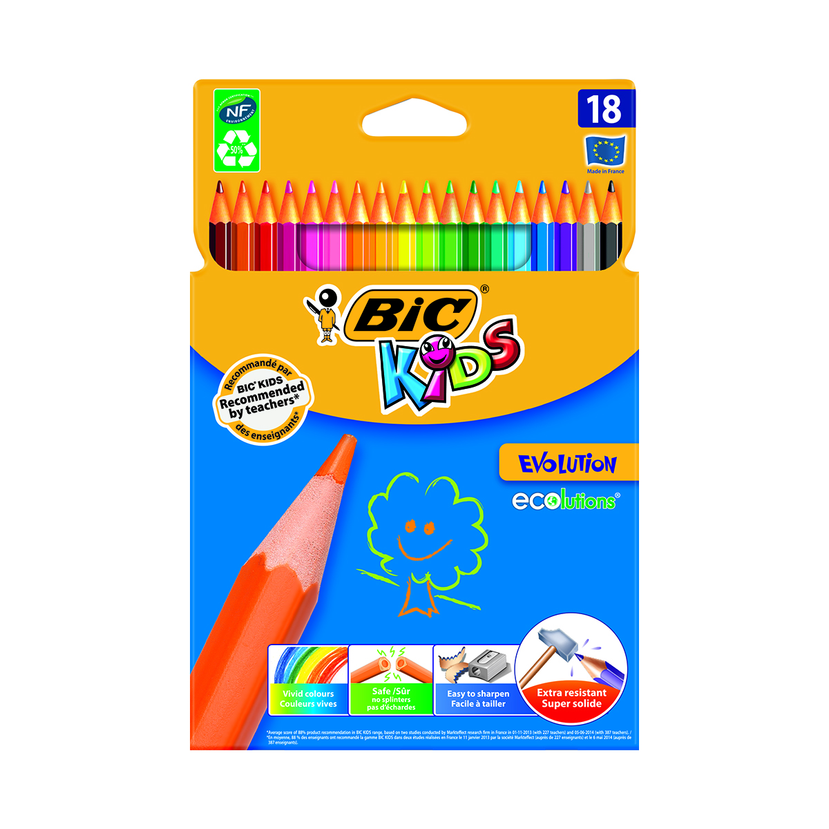 Set creioane colorate Evolution Bic, P18 Bic