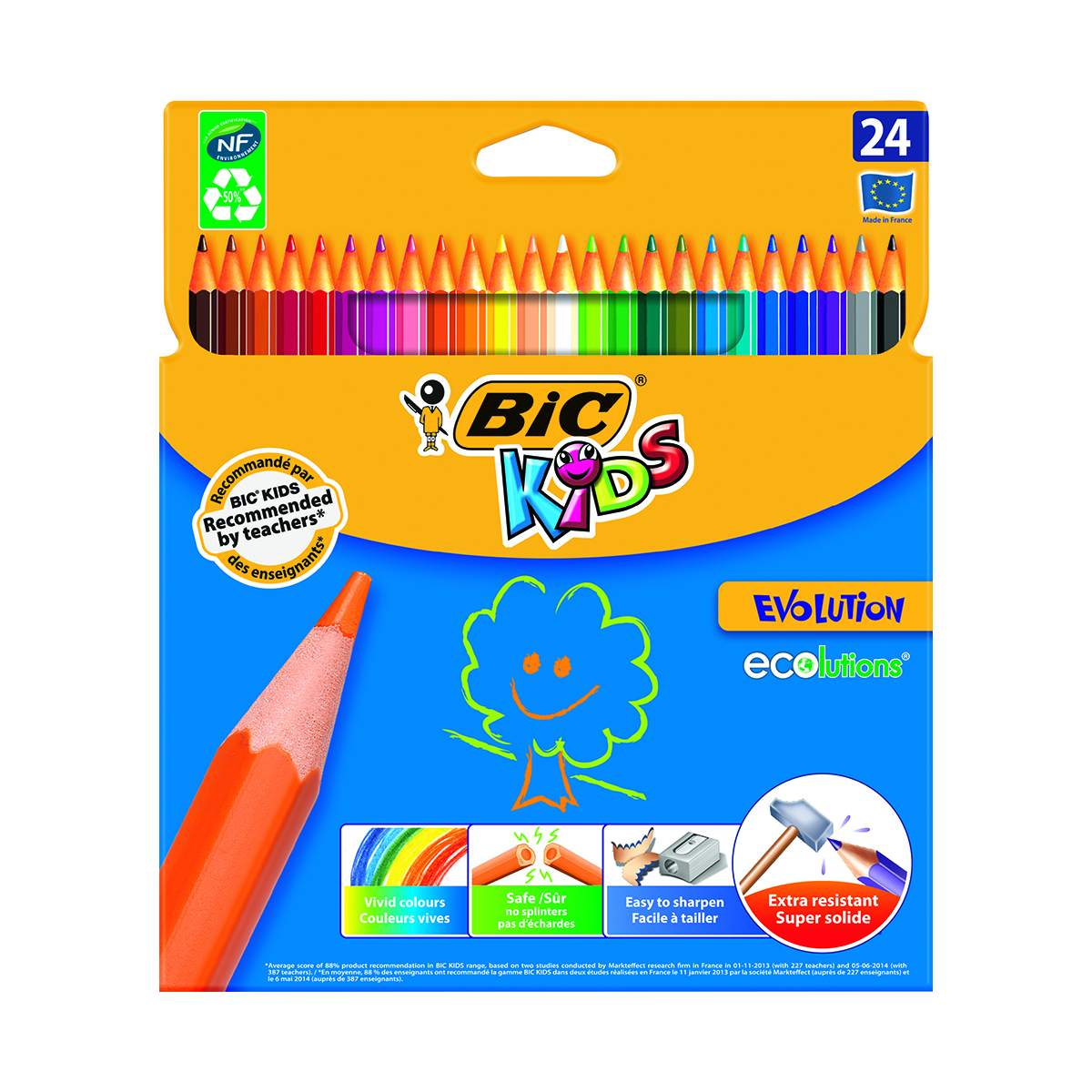 Set creioane colorate Evolution Bic, P24 Bic imagine 2022 protejamcopilaria.ro