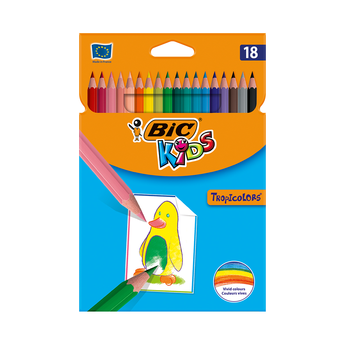 Set creioane colorate Tropicolors Bic, P18 Bic
