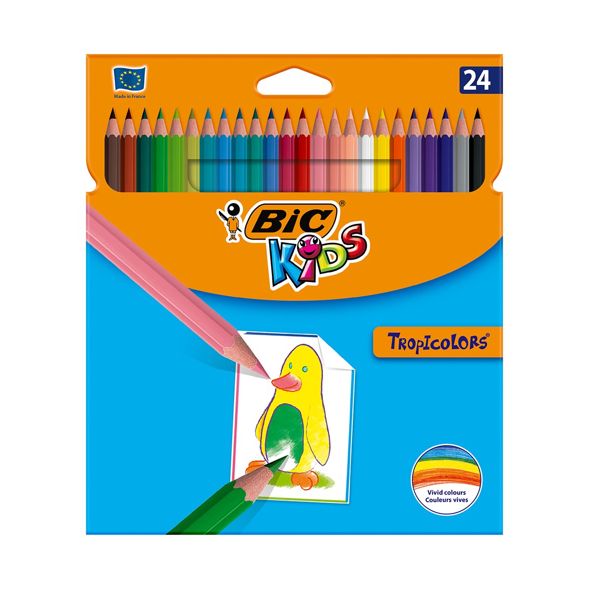Set creioane colorate Tropicolors Bic, P24 Bic