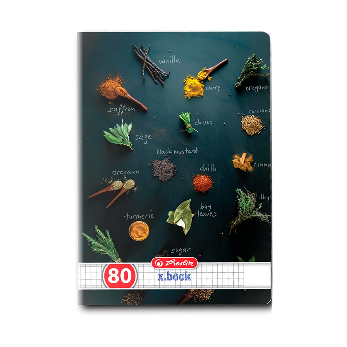Caiet patratele herlitz, a5, 80 file, spices