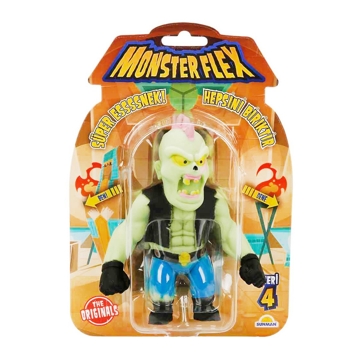 Figurina Monster Flex, Monstrulet care se intinde, S4, Punk Zombie care imagine 2022 protejamcopilaria.ro