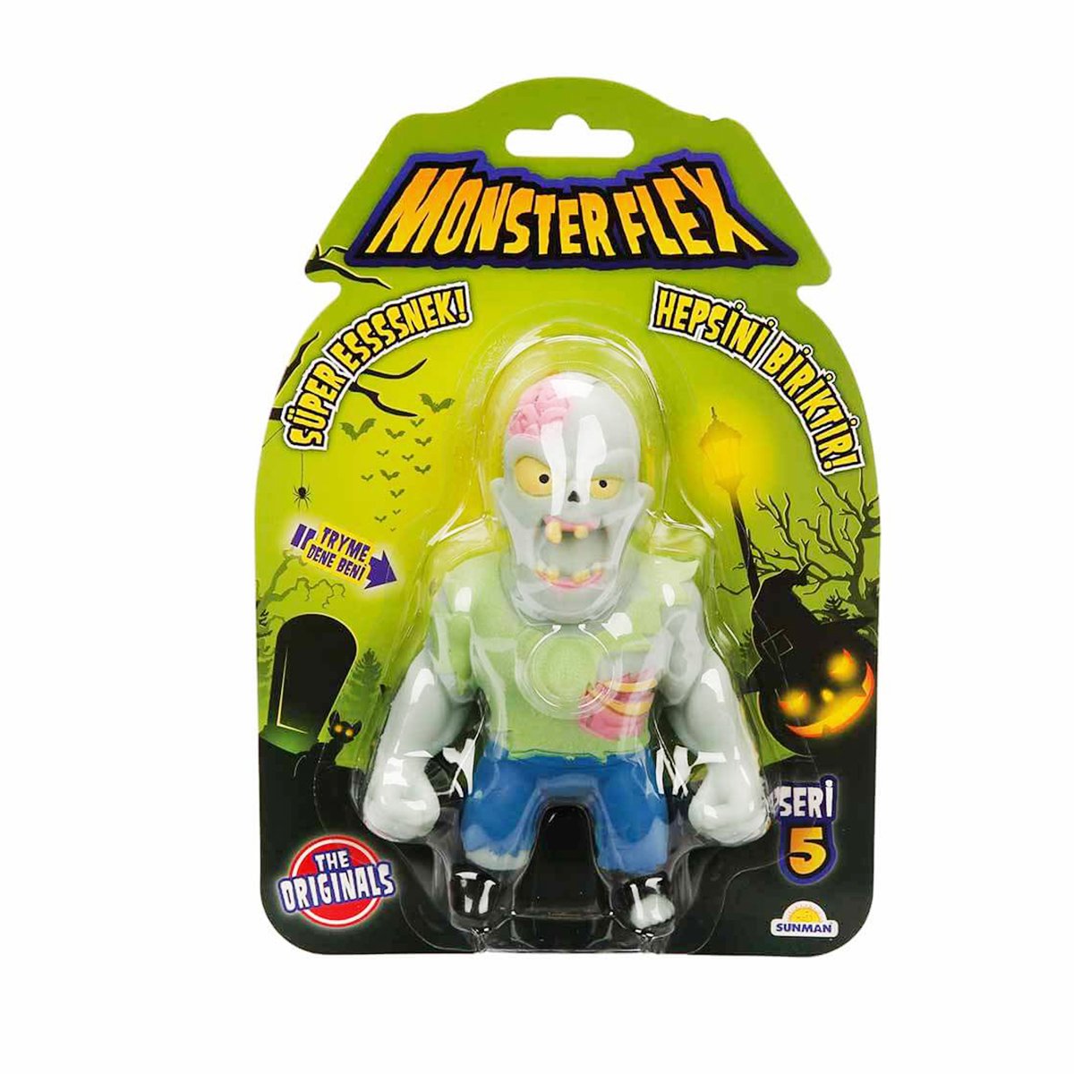 Figurina Monster Flex, Monstrulet care se intinde, S5, Zombie