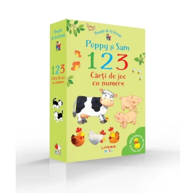 Povesti de la ferma. Poppy si Sam. 1, 2, 3, carti de joc cu numere -Poveşti imagine 2022 protejamcopilaria.ro