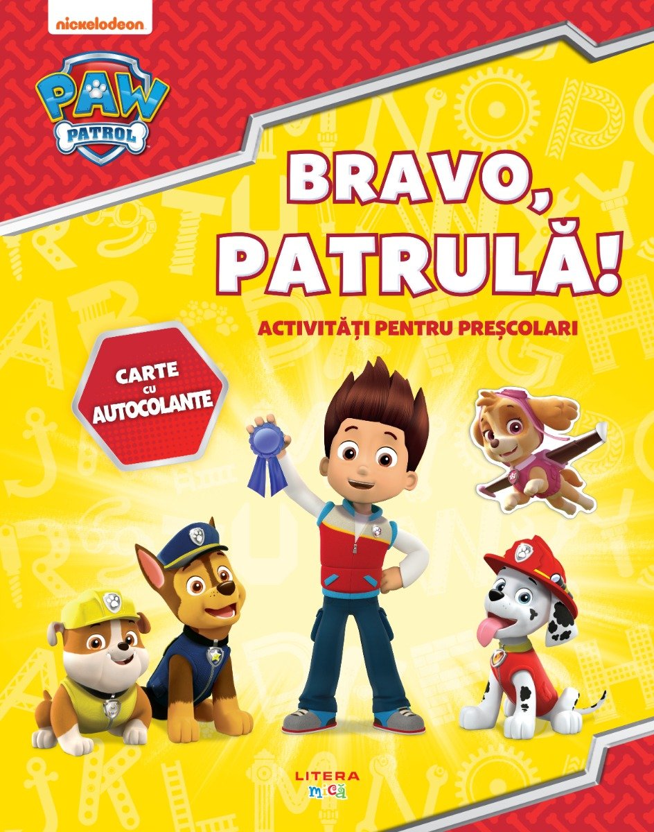 Patrula catelusilor, Bravo, patrula, Carte cu autocolante