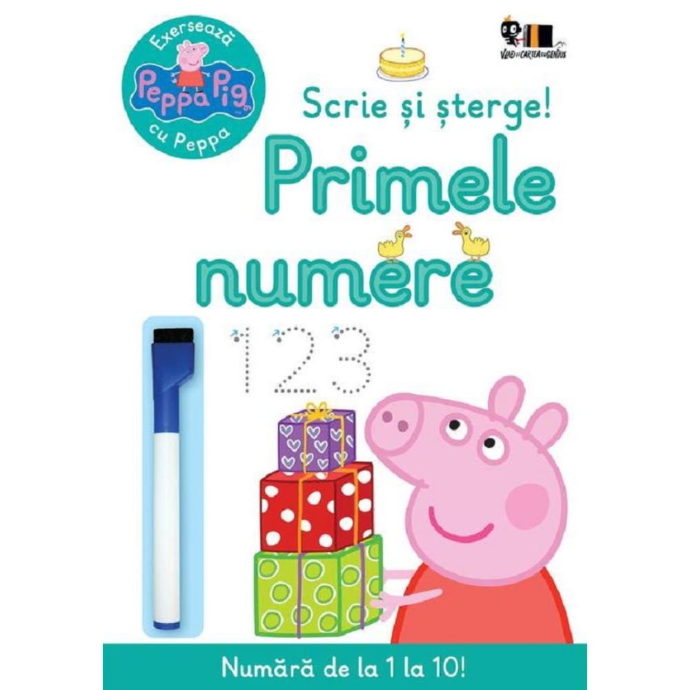 Peppa Pig, Exerseaza cu Peppa, Scrie si sterge, Primele numere, Mark Baker, Neville Astley