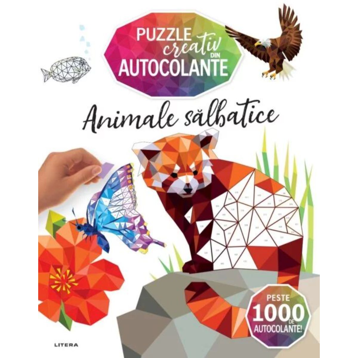 Animale salbatice, Puzzle creativ din autocolante