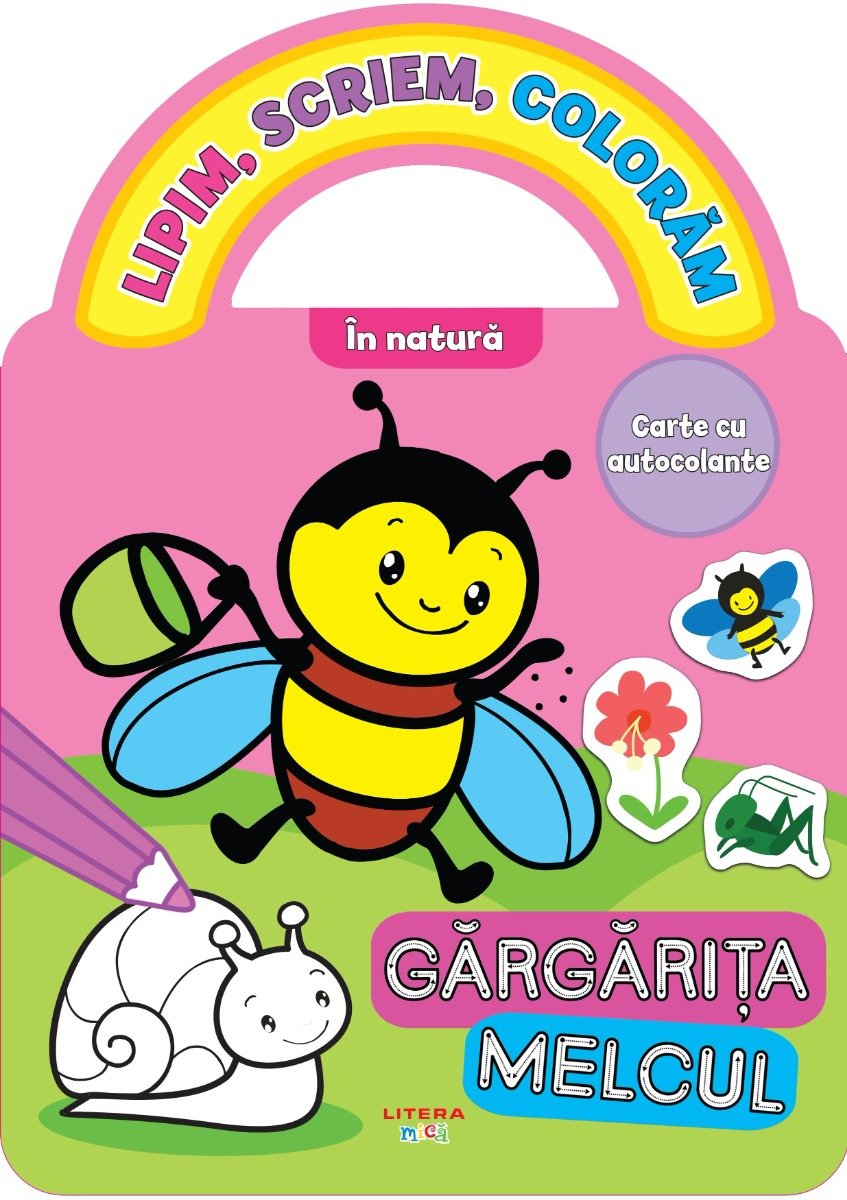 Lipim, Scriem, coloram, In natura, Carte cu autocolante