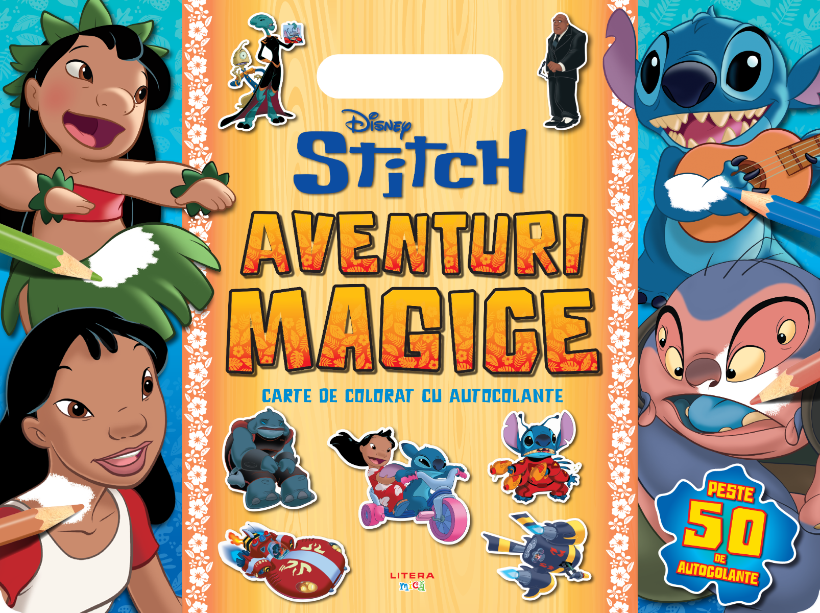 Disney Stitch, Aventuri magice, Carte de colorat cu autocolante