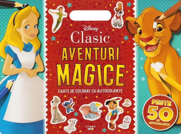 Disney Clasic, Aventuri magice, Carte de colorat cu autocolante