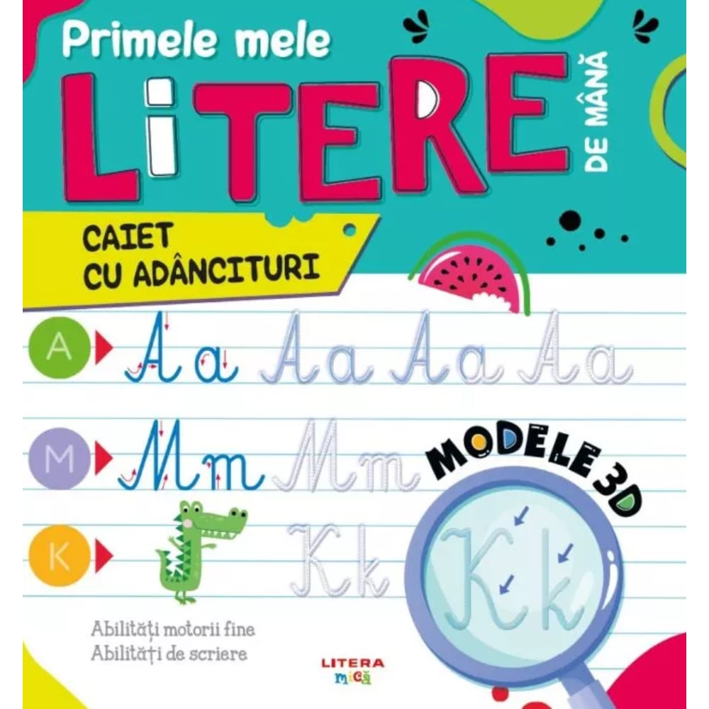 Primele mele litere de mana, Caiet cu adancituri