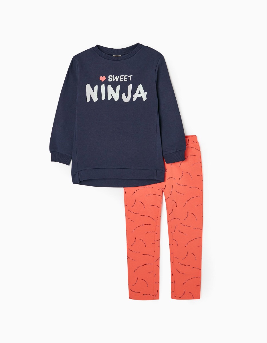 Set bluza cu maneca lunga si pantaloni, Sweet Ninja, Zippy