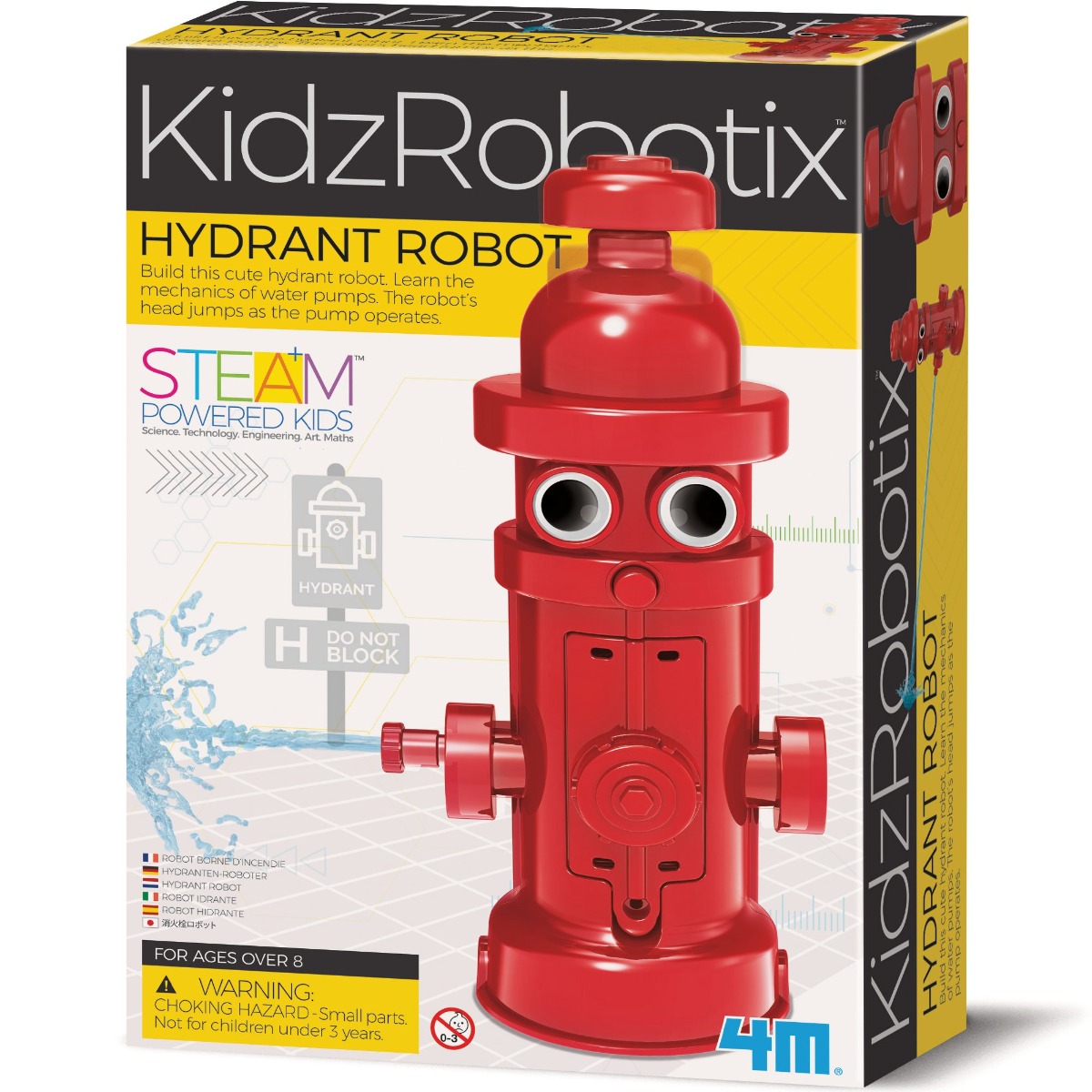 Kit constructie robot, 4M, Hydrant Robot, Kidz Robotix 4M