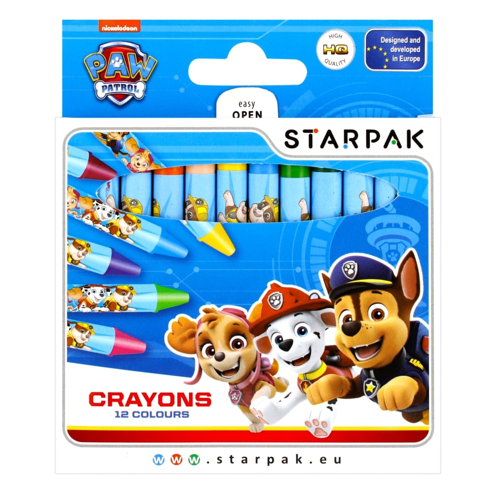  Set creioane cerate Starpak Paw Patrol, 12 culori 