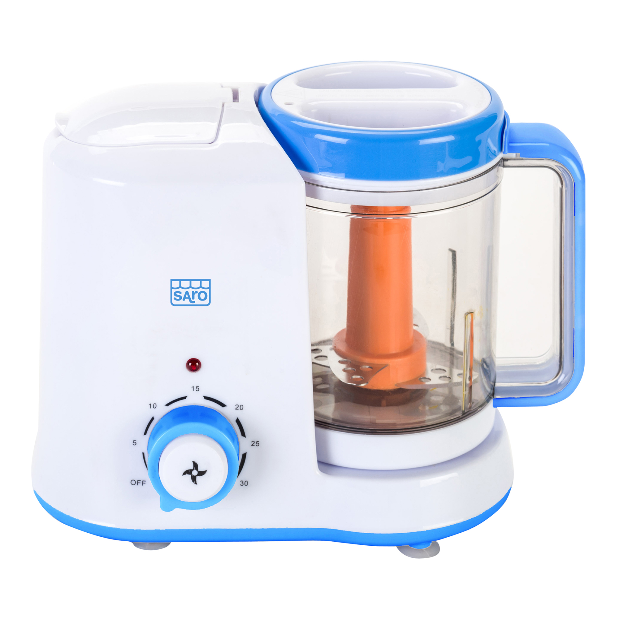 Aparat de gatit cu aburi si blender Saro Baby Chef - Alb / Albastru