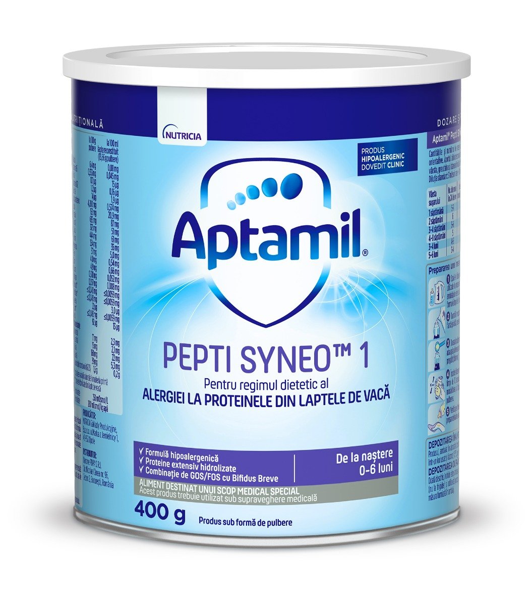 Lapte praf Nutricia Aptamil Pepti 1 Syneo, 400 g, 0 luni+ 400 imagine noua responsabilitatesociala.ro
