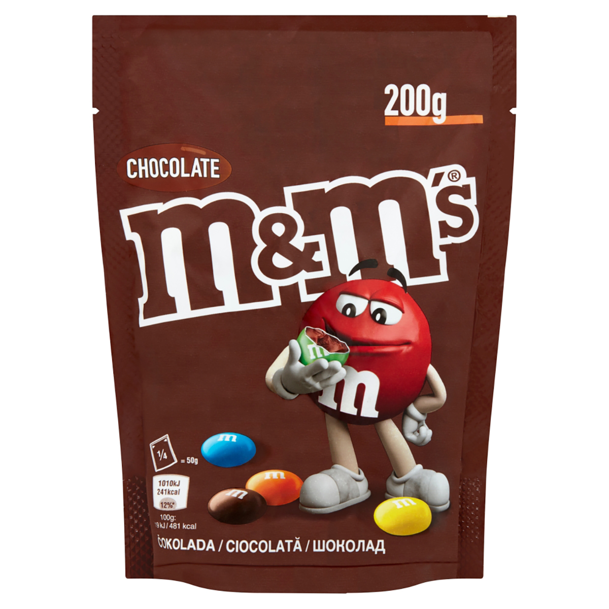 Bomboane de ciocolata cu lapte m&m's, 200 g