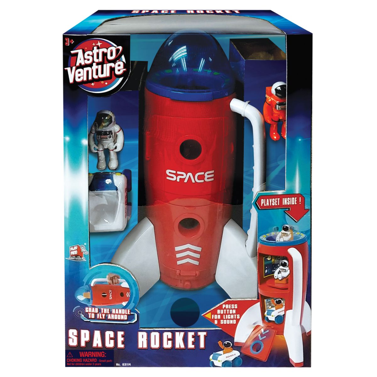 Racheta spatiala si figurine astronaut Astro Venture Astro Venture imagine noua responsabilitatesociala.ro