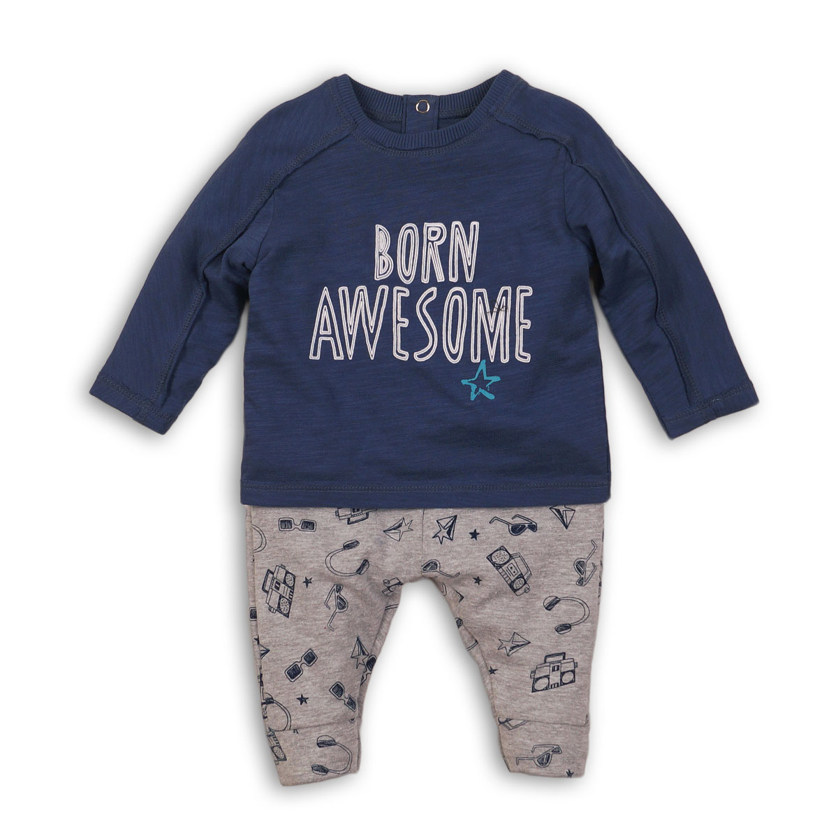 set bluza si pantaloni bebe minoti awesome