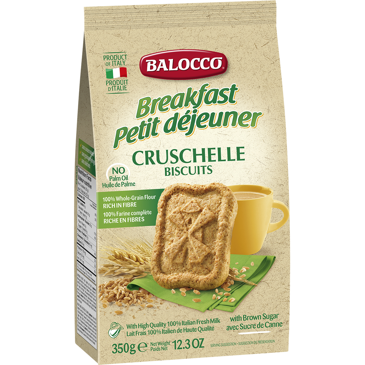 Biscuiti integrali balocco cruschelle, 350 g