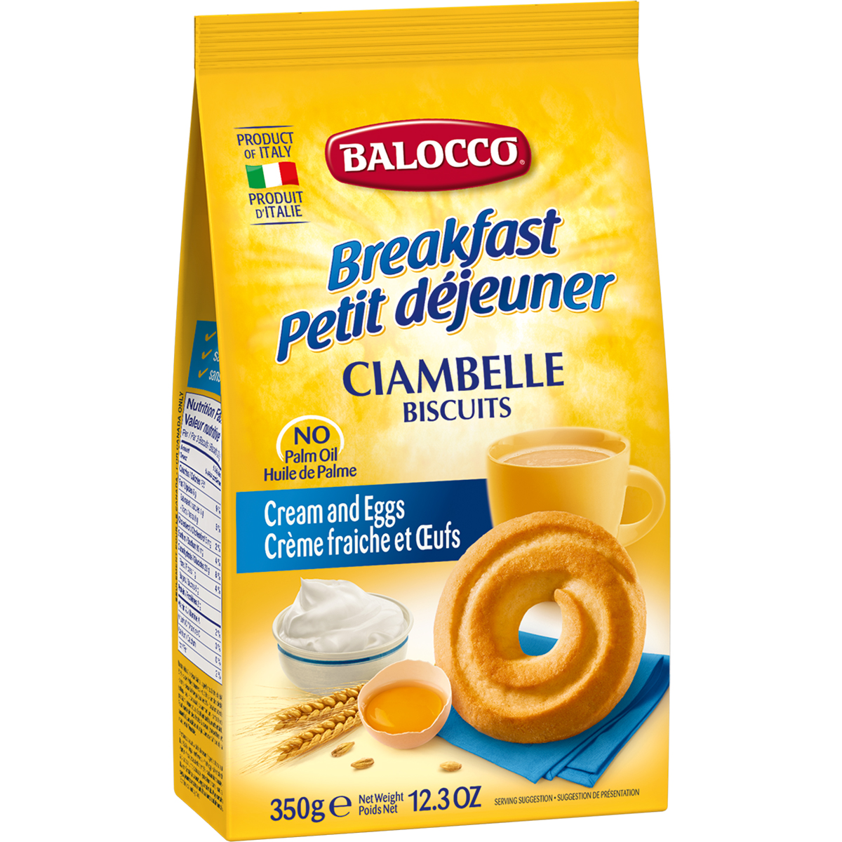 Biscuiti cu smantana balocco ciambelle, 350 g