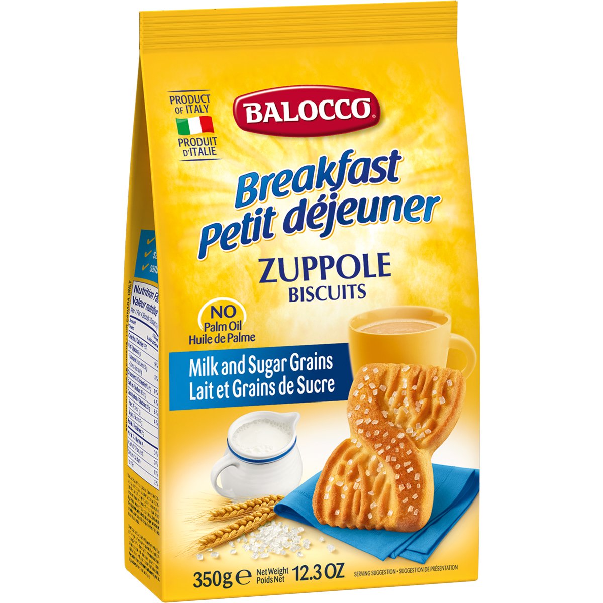 Biscuiti cu lapte balocco zuppole, 350 g