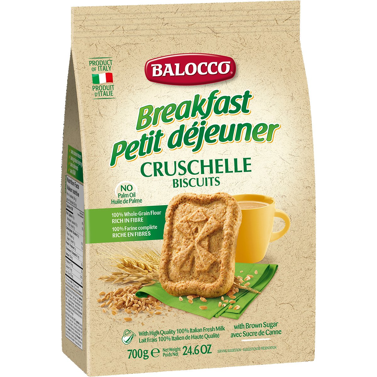 Biscuiti integrali balocco cruschelle, 700 g