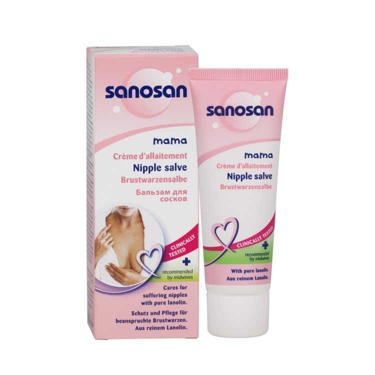 balsam cu lanolina pentru ingrijirea sanilor sanosan mama, 50ml