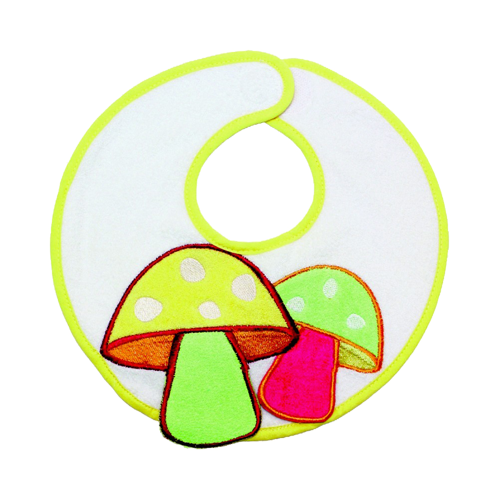 baveta baby calin - ciupercuta, 26x26 cm, 0 luni+