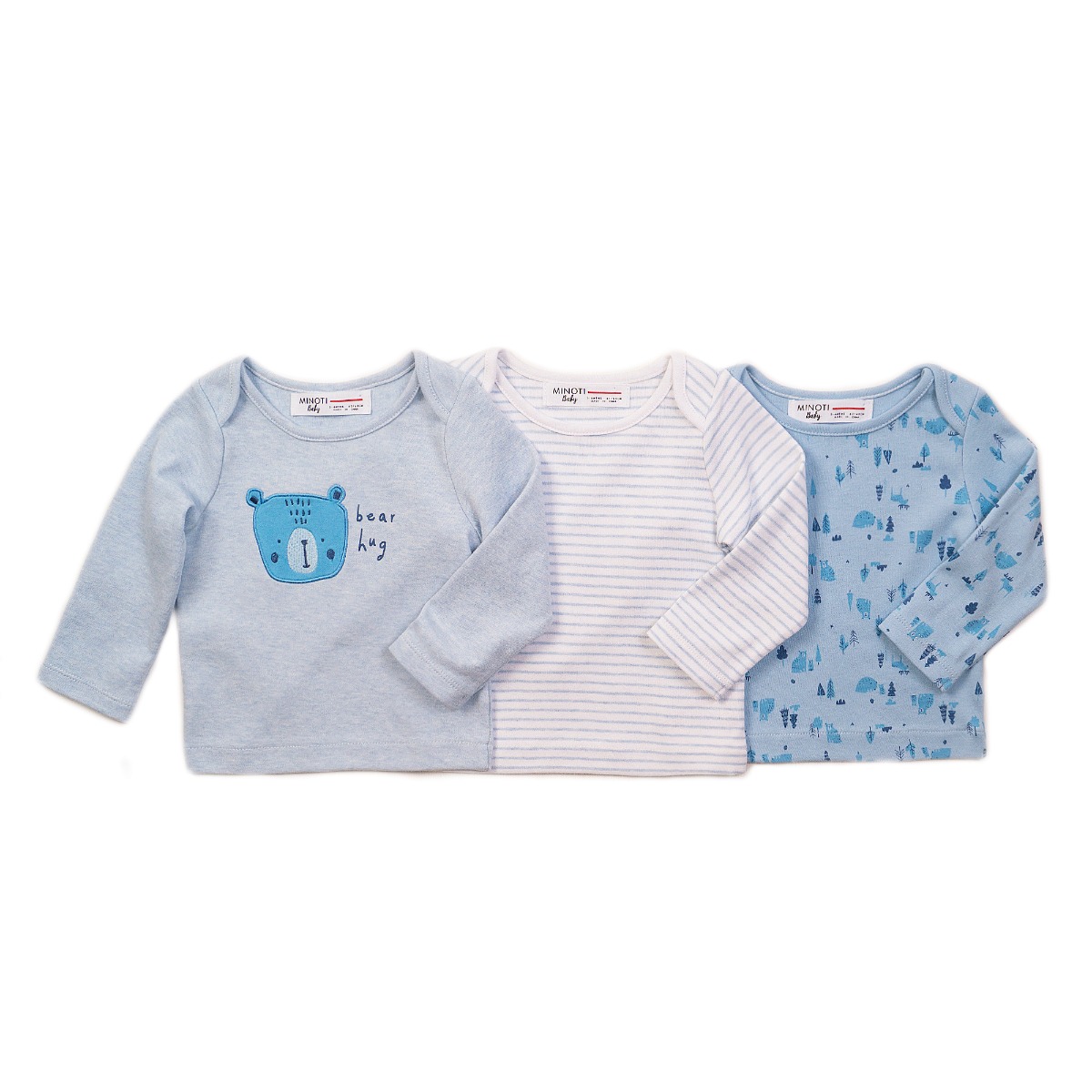 Set 3 tricouri cu maneca lunga minoti bear