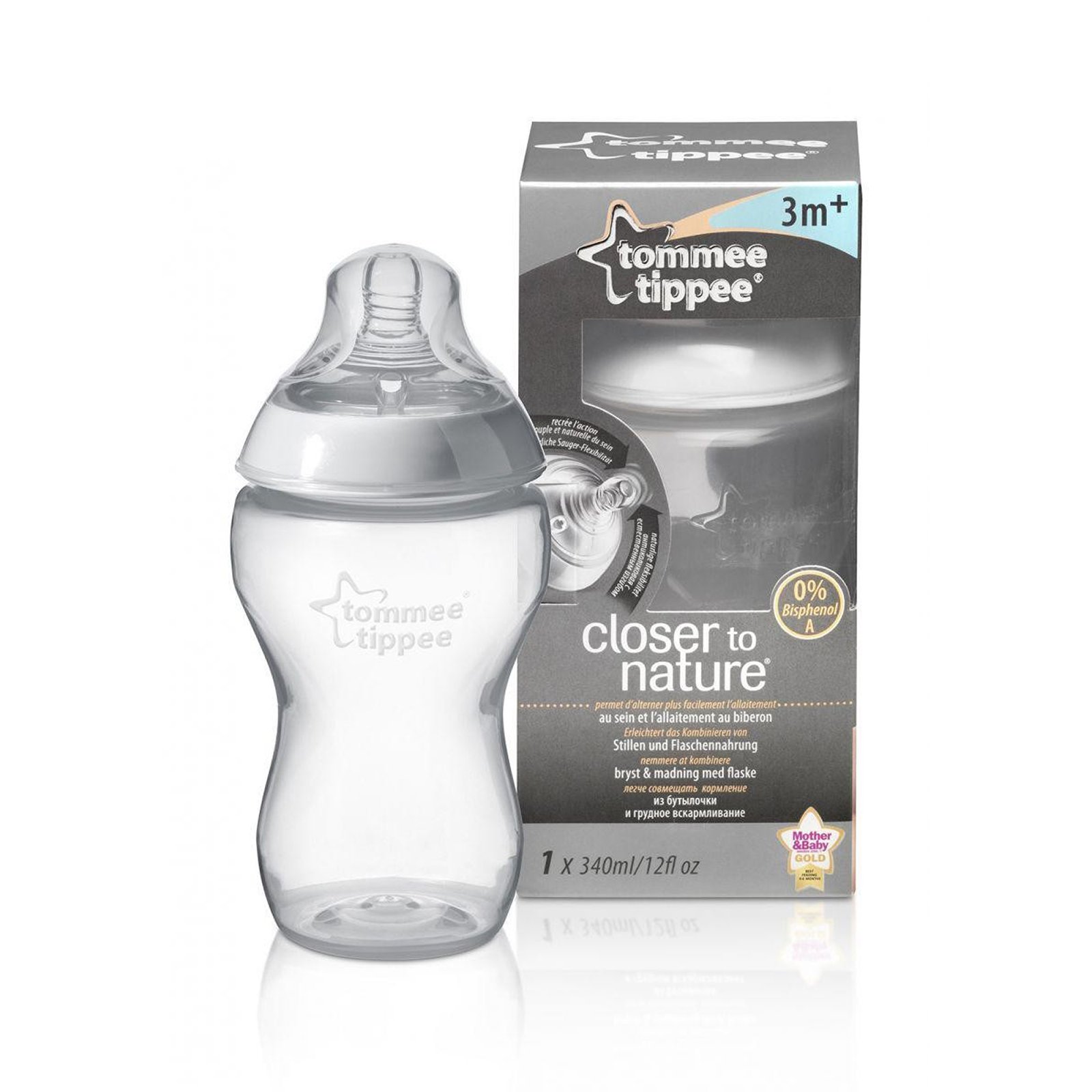 biberon tomme tippee - closer to nature cu tetina silicon, 340ml