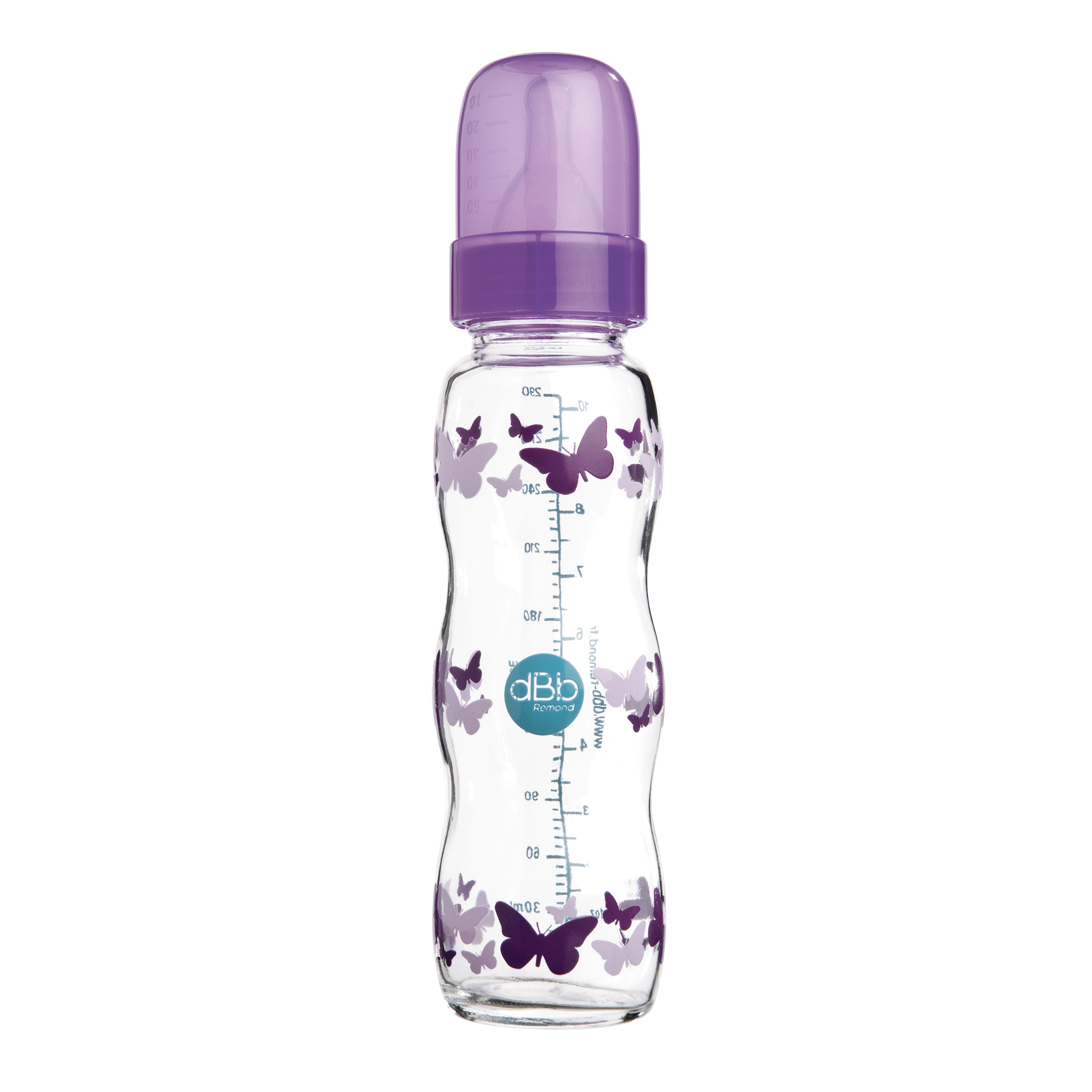 biberon sticla dbb remond papillons violet, 4 luni+, 290ml