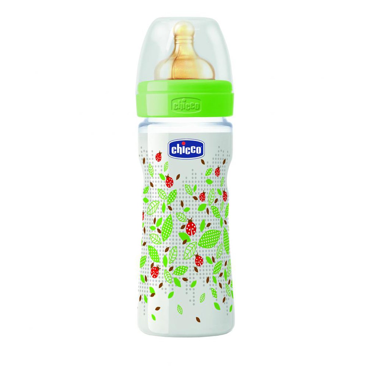 biberon chicco wellbeing pp cu tetina latex, +2 luni, 250ml
