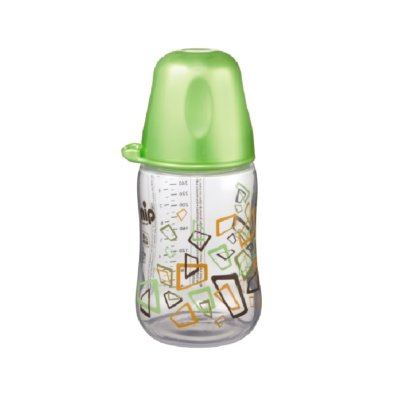 biberon nip boy pp cu tetina silicon, +0 luni, 260ml