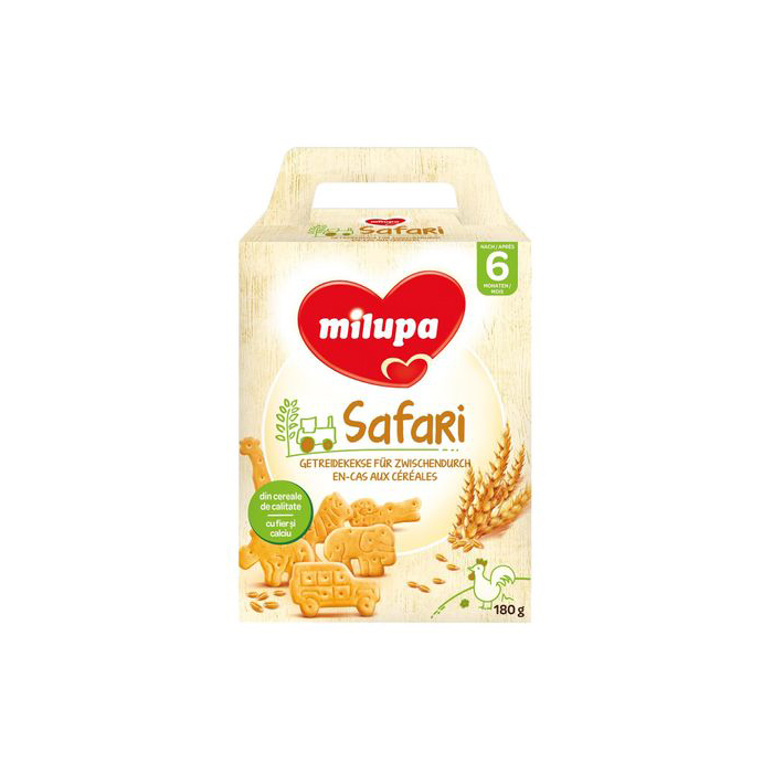 Biscuiti milupa safari din cereale, 180g