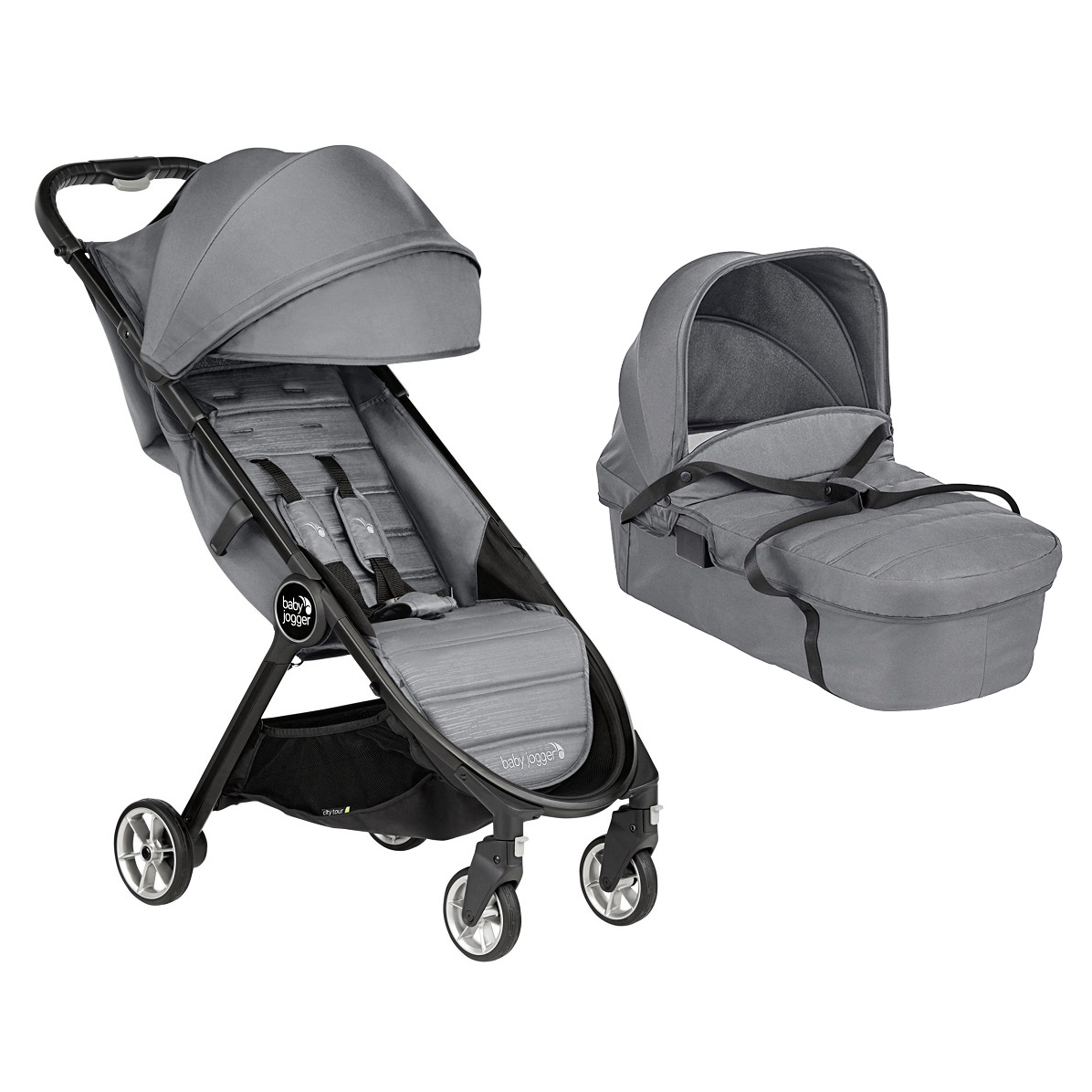 Carucior Baby Jogger City Tour 2 Slate, Sistem 2 In 1