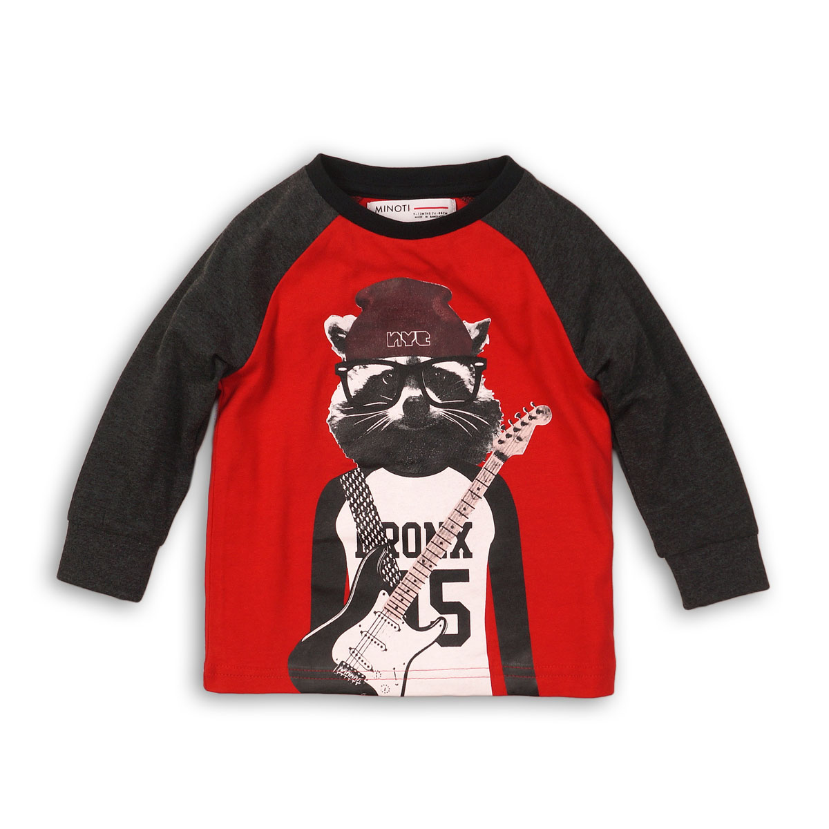 bluza maneca lunga cu imprimeu central minoti monster m318h003