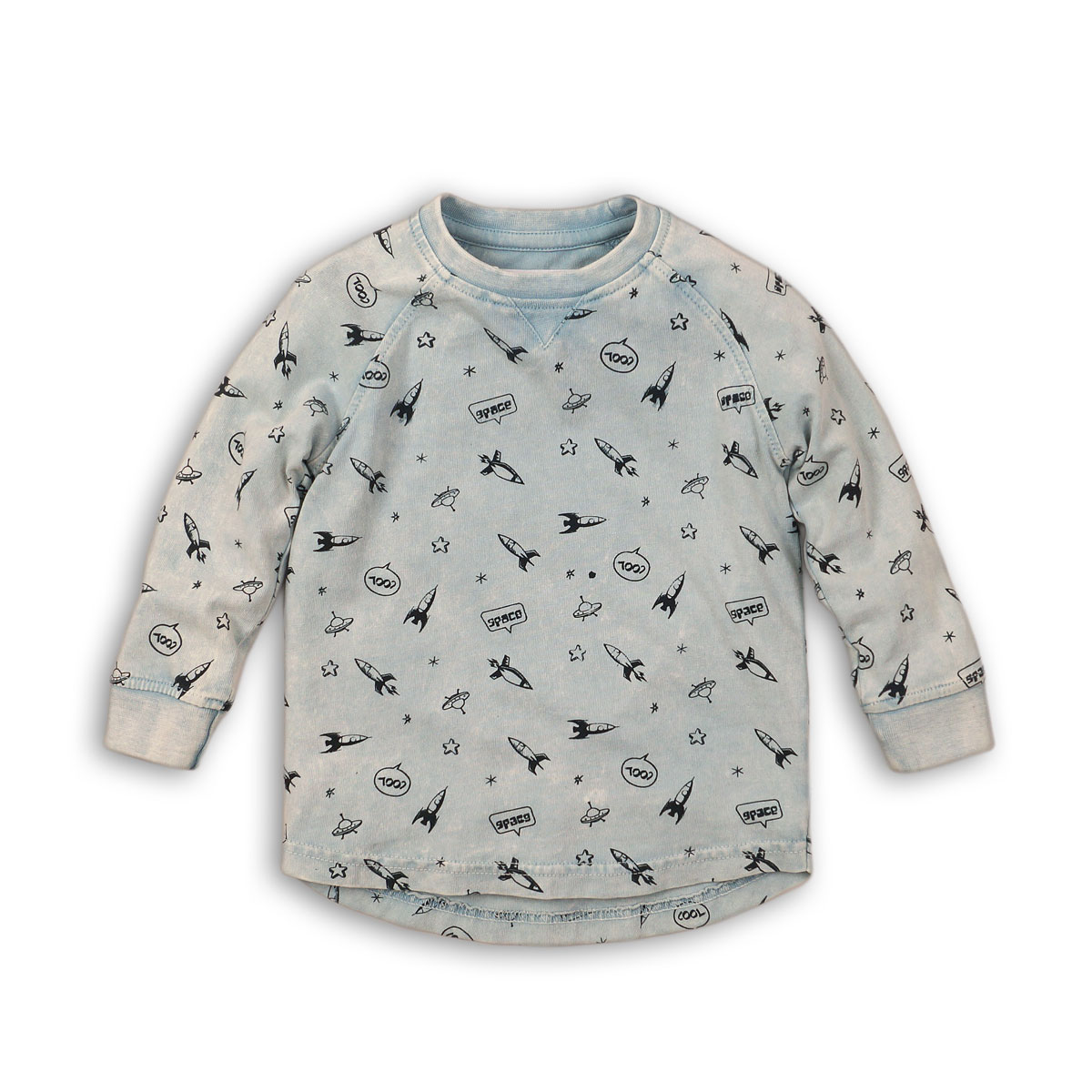 Bluza maneca lunga cu imprimeu Minoti Cosmic M418H002