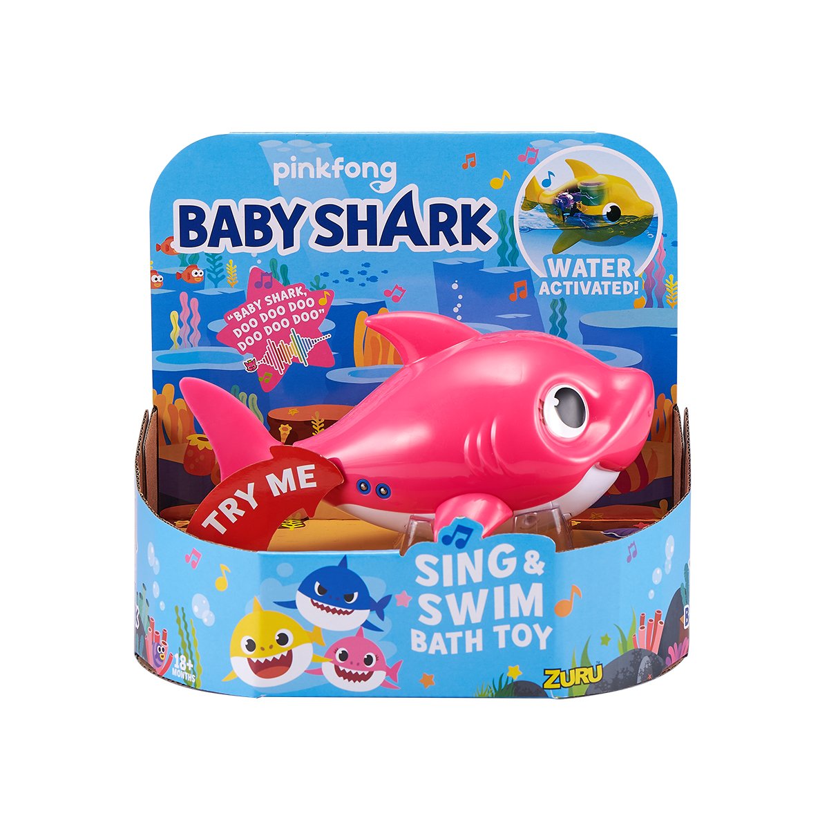 Jucarie interactiva baby shark rechin, roz