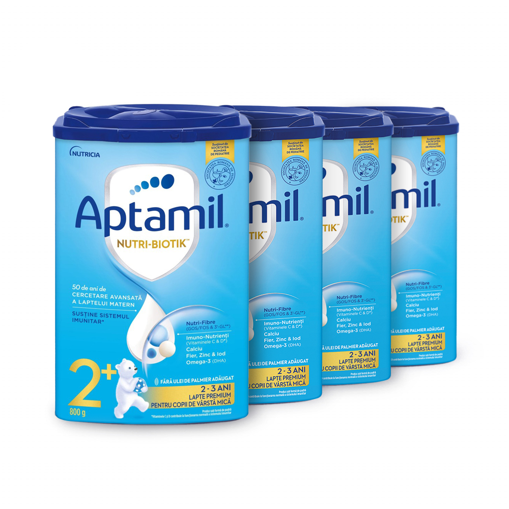 Lapte praf Aptamil Tetra Pack, Nutricia Junior 2+, 800 g, 24 luni+ Aptamil