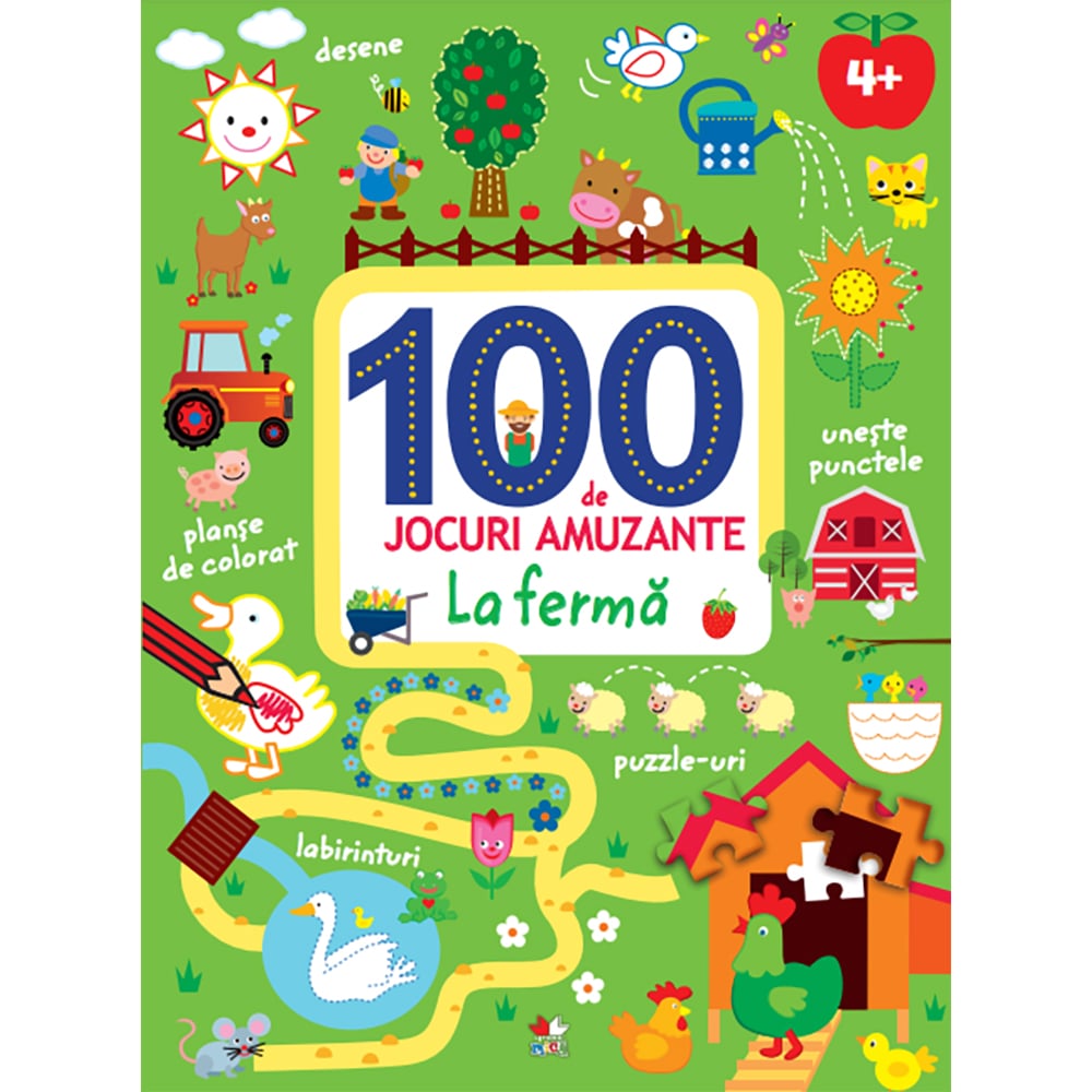 Carte Editura Litera, 100 de jocuri amuzante. La ferma