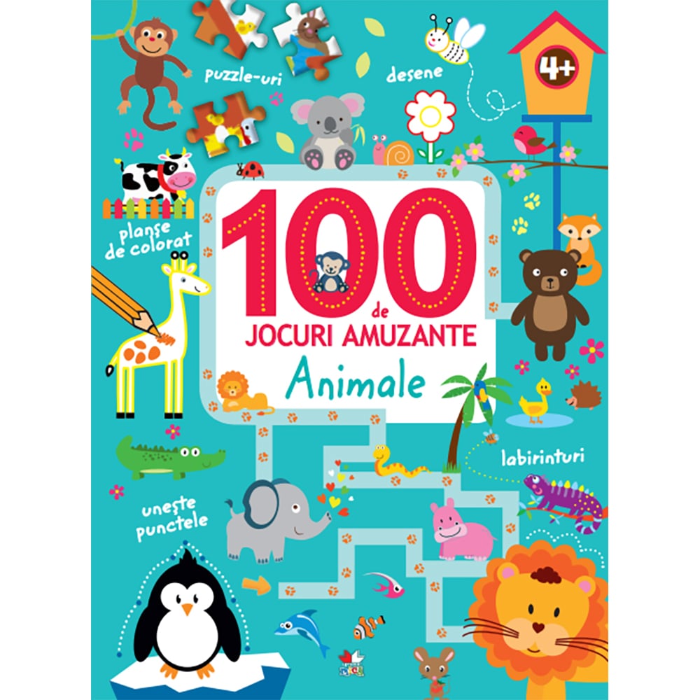 Carte editura litera, 100 de jocuri amuzante. animale