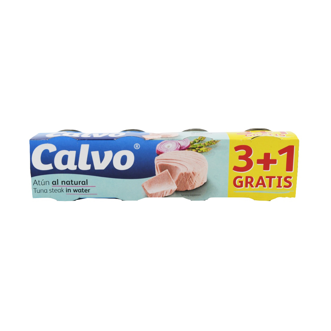 Ton in sos natur calvo, 4 x 80 g